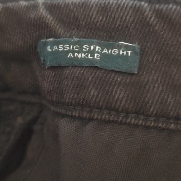 RALPH LAUREN Black Sequin Side Panel Stretch Straight Jeans Size 8 - Picture 9 of 10